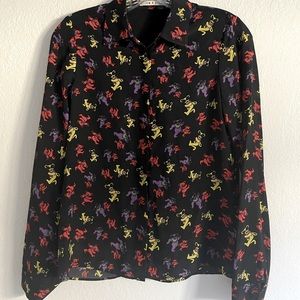ALICE + OLIVIA GRATEFUL DEAD BLOUSE | SIZE S
